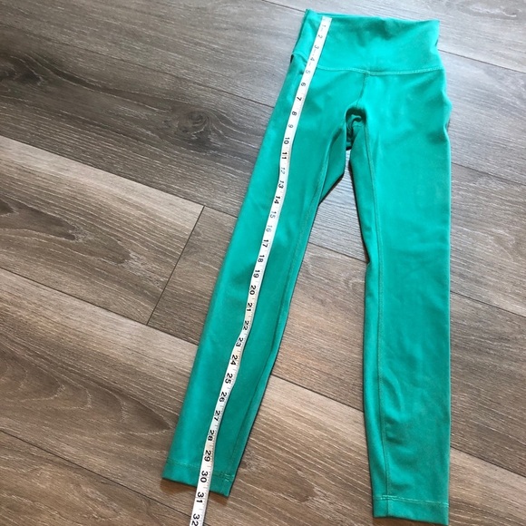 Lululemon Wunder Train High Rise Tight Leggings Blaze Maldives Green Size 0 - Picture 4 of 16